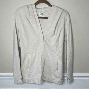 North face tan hooded cardigan Small NWOT*